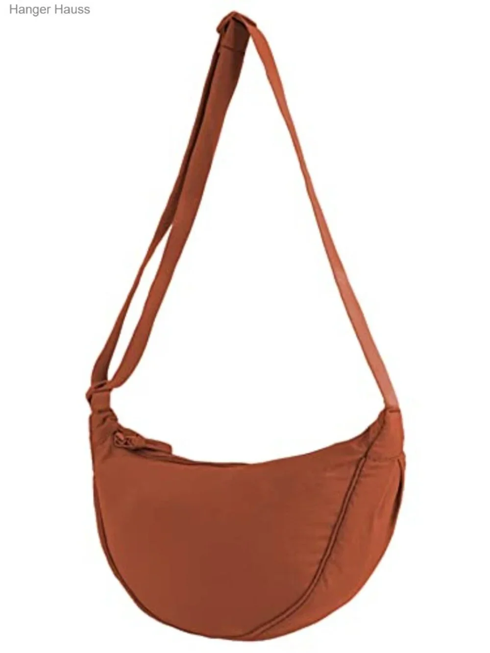 Unisex Nylon Hobo Crossbody Bag with Adjustable Strap, Crescent Shoulder Purse